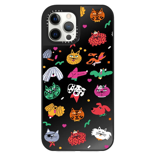 Cat Illustration Pattern Phone Case_Clear Impact Phone Case [1502945]