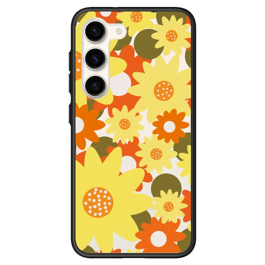 Yellow Floral Pattern Phone Case 7_Samsung Z Flip [1499279]