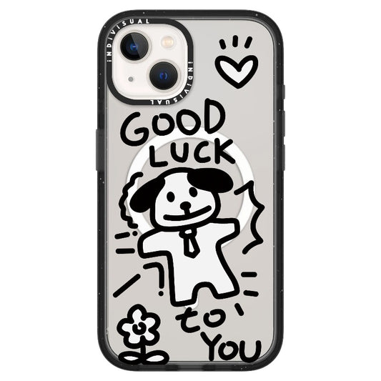 Good Luck Black and White Puppy_ iPhone Ultra-MagSafe Case [1502869]