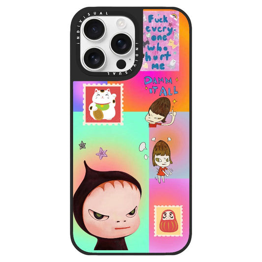 Yoshitomo Nara Inspired Gradiant Color Phone Case_Clear Impact Phone Case [1274952]