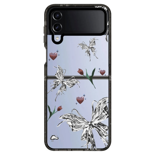 3D Style Butterlies and Hearts Phone Case_Samsung Z Flip [1446930]