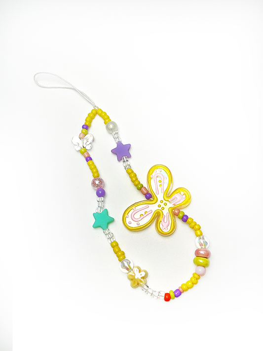 Yellow and Purple Butterfly Phone Charm