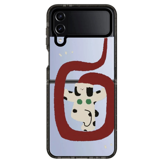 Christmas Themed Puppy with Long Santa Hat Phone Case_Samsung Z Flip [1474105]