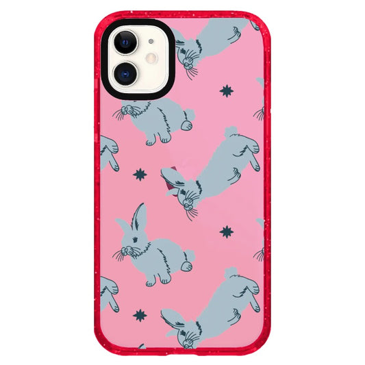 Blue Rabbits Pattern_iPhone Clear Impact Case Limited  [1495311]