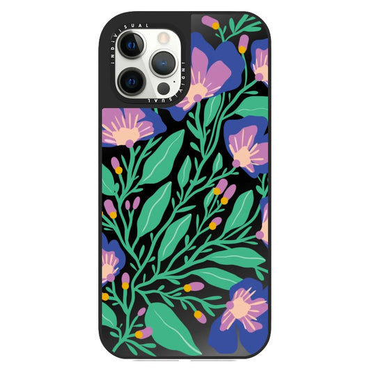 Blue and Purple Blossom and Leaves Phone Case_Clear Impact Phone Case [1498844]