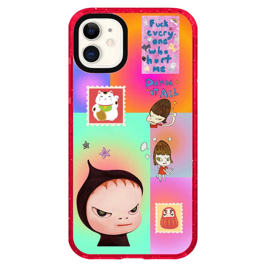 Yoshitomo Nara Inspired Gradiant Color Phone Case_iPhone Clear Impact Case Limited  [1274952]