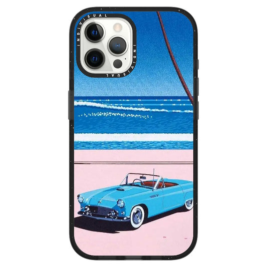 City Pop Style Vintage Sport Car and Beach Scene Phone Case_iPhone Ultra-Impact Case [1277488]