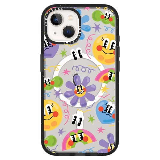 Smiley Flowers and Suns Cartoon Style Phone Case_ iPhone Ultra-MagSafe Case [1459620]