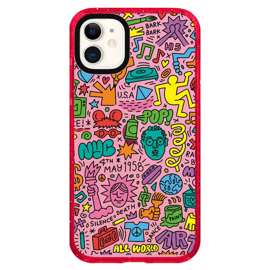 Pop Art Inspired Graffiti Cartoon Phone Case_iPhone Clear Impact Case Limited  [1502150]