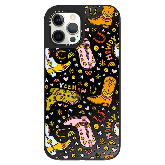 Rainbow Cowboy Boot Print_Clear Impact Phone Case [1523835]