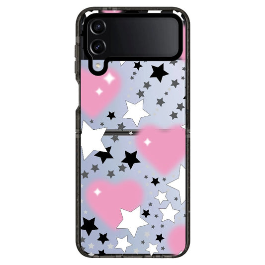 Stars and Hearts Pattern Phone Case_Samsung Z Flip [1584943]