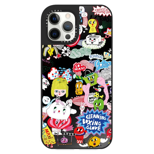 Collage Pop Art Style Cartoon Phone Case_Clear Impact Phone Case [1502836]