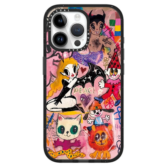 Graffiti Art Style Clown and Animals Phone Case_iPhone Ultra-Impact Case [1507528]