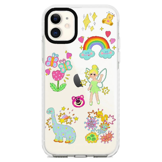 Crayon Style Fairy Tale Theme Phone Case_iPhone Clear Impact Case [1459739]