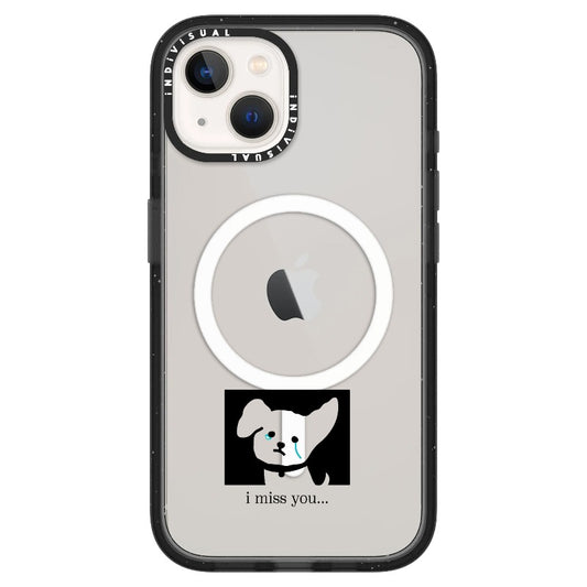 "I Miss You" Crying Puppy Minimal Phone Case_ iPhone Ultra-MagSafe Case [1448041]