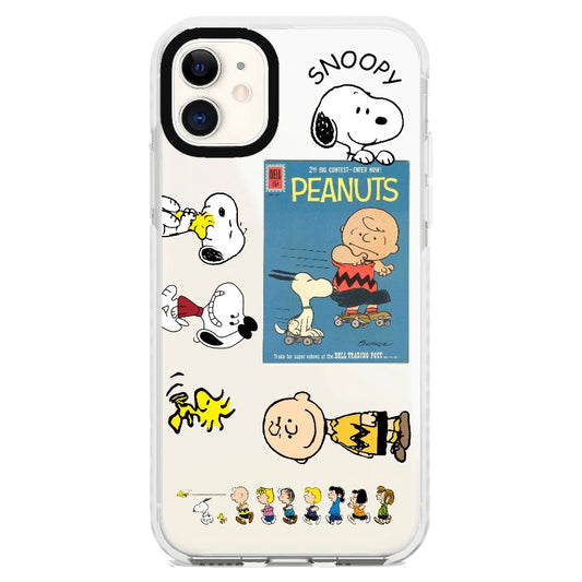 Peanuts Poster and Snoopy Stickers Phone Case_iPhone Clear Impact Case [1445171]