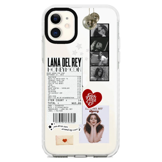 Lana Del Rey Honey Moon Receipt and Mirror Ball Phone Case_iPhone Clear Impact Case [1475398]