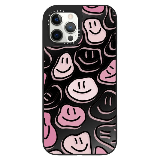 Pink Smiley Faces Phone Case_Clear Impact Phone Case [1495324]