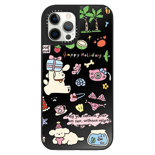 Holiday Puppy Cartoon Phone Case_Clear Impact Phone Case [1502043]