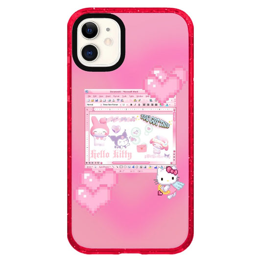 Y2K Pixel Style Hello Kitty and Melody Theme Phone Case_iPhone Clear Impact Case Limited  [1249328]