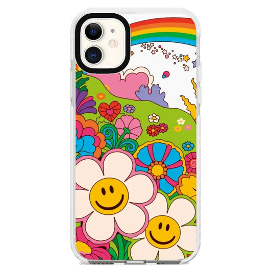 Smiley Flowers and Rainbow_iPhone Clear Impact Case [1499245]