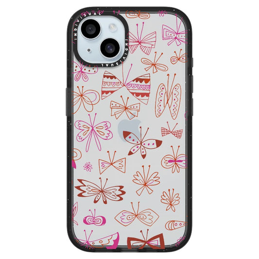 Butterflies and Bow Purple and Red Line Art Phone Case_iPhone Ultra-Impact Case [1502937]