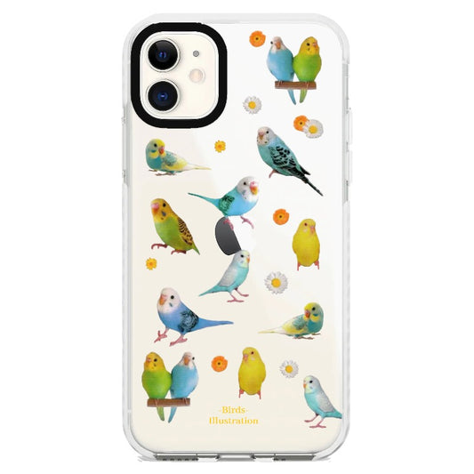 Love Birds Illustration Phone Case_iPhone Clear Impact Case [1446996]