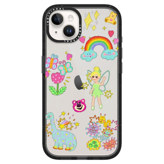 Crayon Style Fairy Tale Theme Phone Case_Clear Impact Phone Case [1459739]