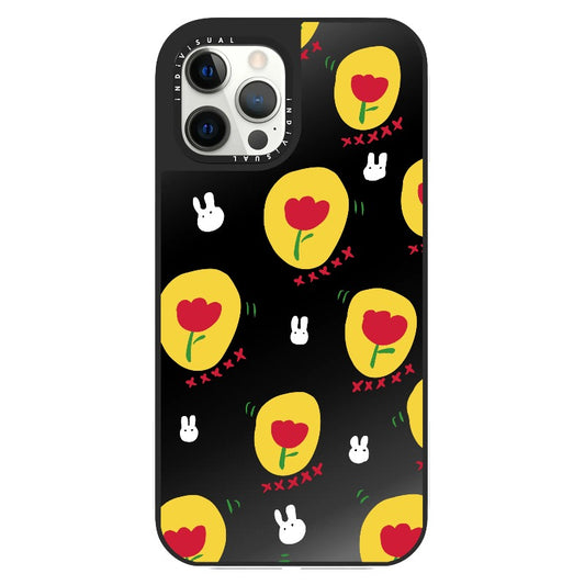 Tulips and Rabbits Pattern Phone Case_Clear Impact Phone Case [1507560]