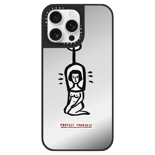 "Protect Yourself" Minimal Illustration Phone Case_Clear Impact Phone Case [1448057]