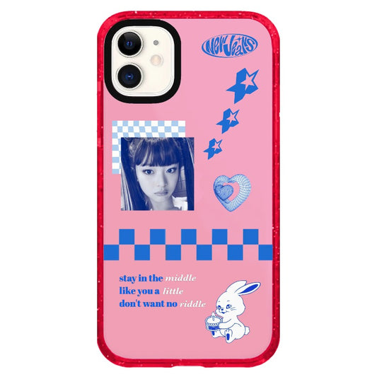 New Jeans Hanni Inspired Blue Phone Case_iPhone Clear Impact Case Limited  [1257461]