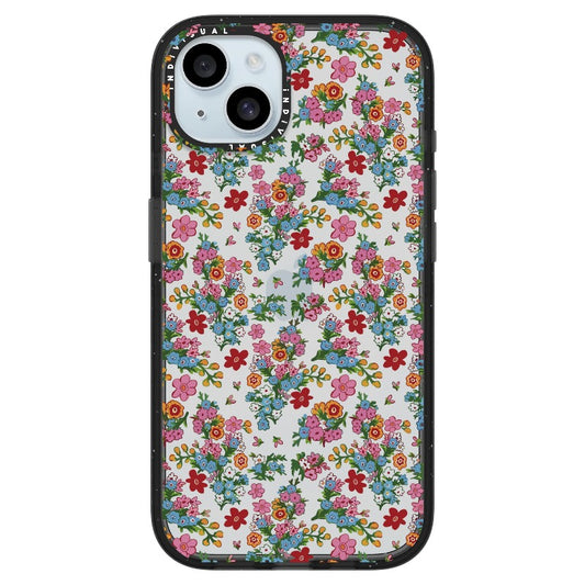 Classic Delicate Blue and Red Theme Floral Pattern Phone Case_iPhone Ultra-Impact Case [1503102]