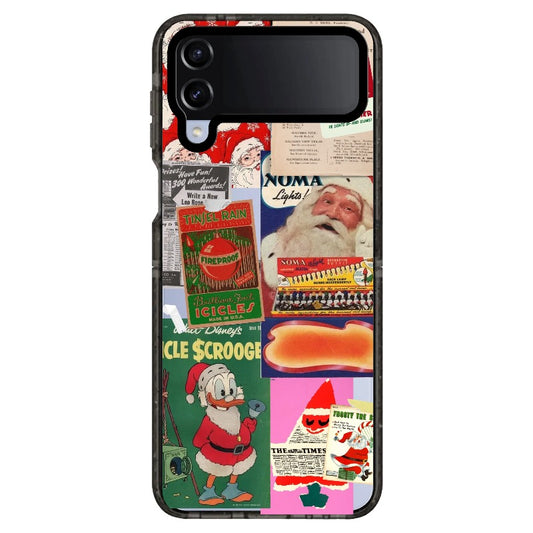 Christmas Themed Vintage Poster Collage Phone Case_Samsung Z Flip [1475378]