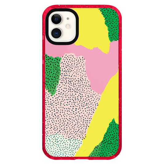 Green and Yellow Geometric Art Phone Case_iPhone Clear Impact Case Limited  [1506847]