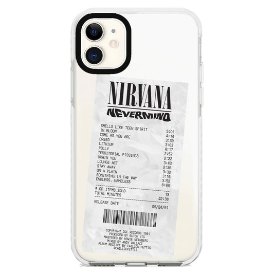 Nirvana Never Mind Receipt Style Phone Case_iPhone Clear Impact Case [1509077]