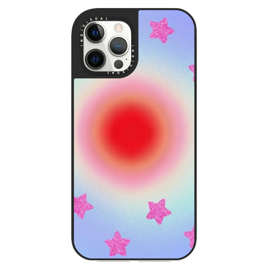 Blue and Red Radient With Stars Phone Case_Clear Impact Phone Case [1535162]