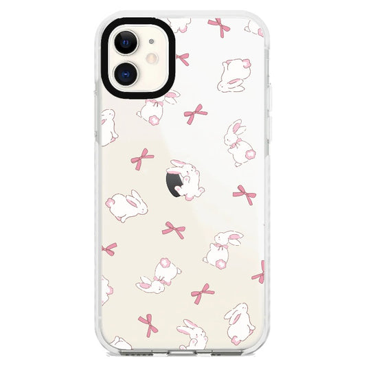 Rabbits and Pink Bow Pattern_iPhone Clear Impact Case [1506862]