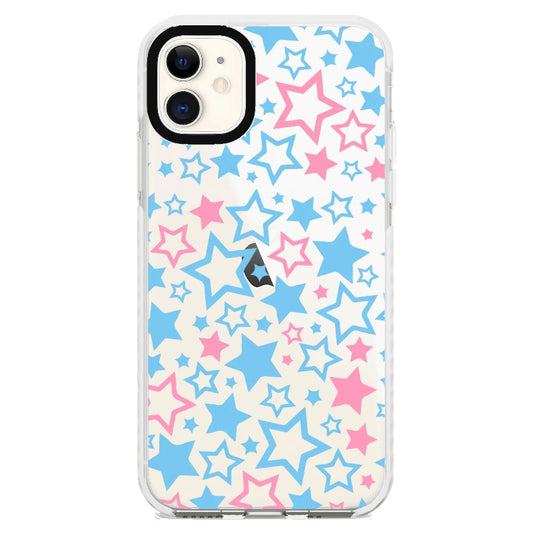 Star Girl Aesthetic Blue and Pink Stars_iPhone Clear Impact Case [1463397]