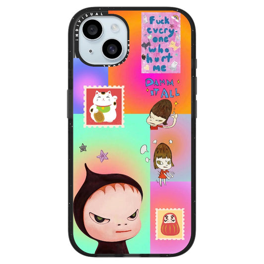 Yoshitomo Nara Inspired Gradiant Color Phone Case_iPhone Ultra-Impact Case [1274952]