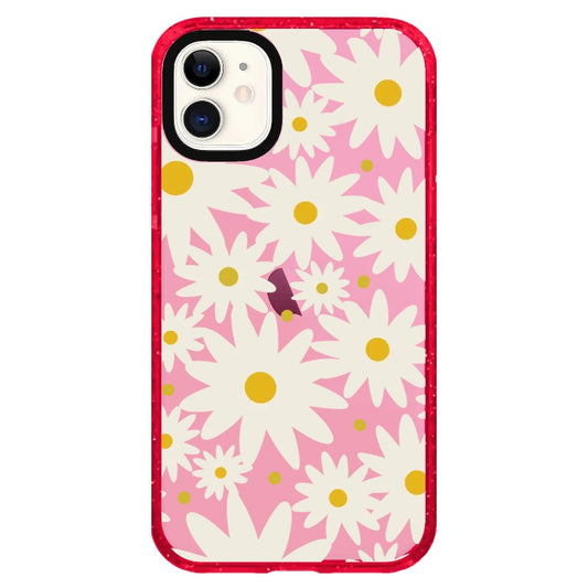 White Flowers Illustration Pattern Phone Case_iPhone Clear Impact Case Limited  [1499275]