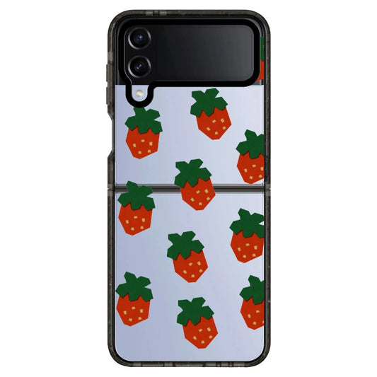 Paper-cuts Style Strawberries Phone Case_Samsung Z Flip [1459704]