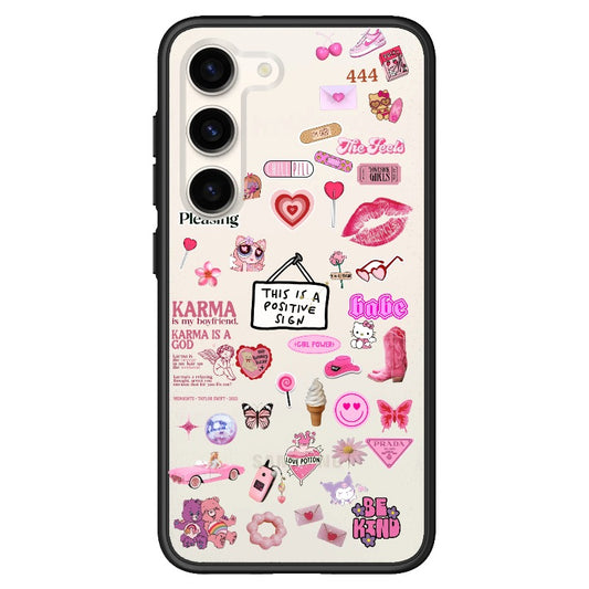 Positive Sign Pink Aesthetic Preppy Phone Case_Samsung Z Flip [1277542]