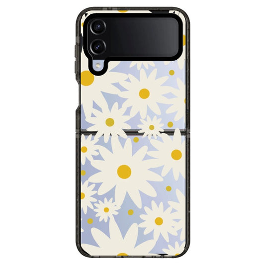 White Flowers Illustration Pattern Phone Case_Samsung Z Flip [1499275]