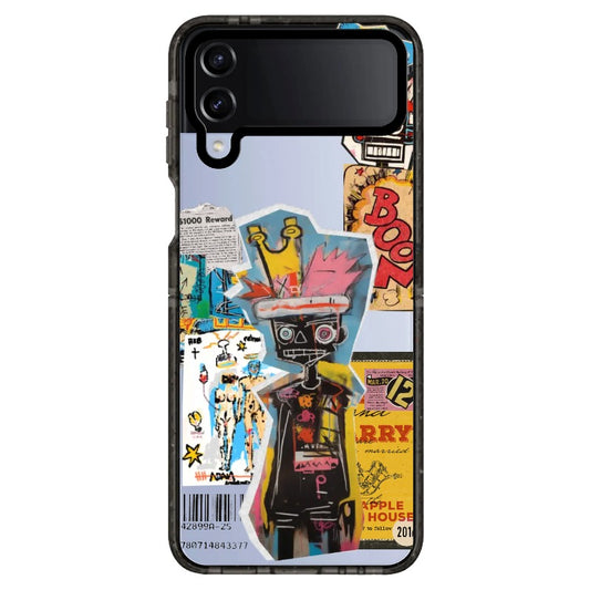 AI Generated Basquiat Inspired Collage Phone Case_Samsung Z Flip [1446183]