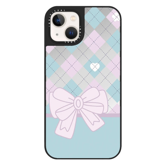 Blue and Pink Diamond Pattern with Bow_Clear Impact Phone Case [1504394]