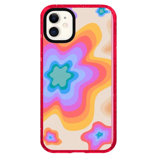 Gradient Colorful Flowers Phone Case_iPhone Clear Impact Case Limited  [1448094]