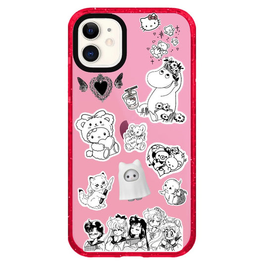 Vintage Anime Collage Phone Case_iPhone Clear Impact Case Limited  [936731]