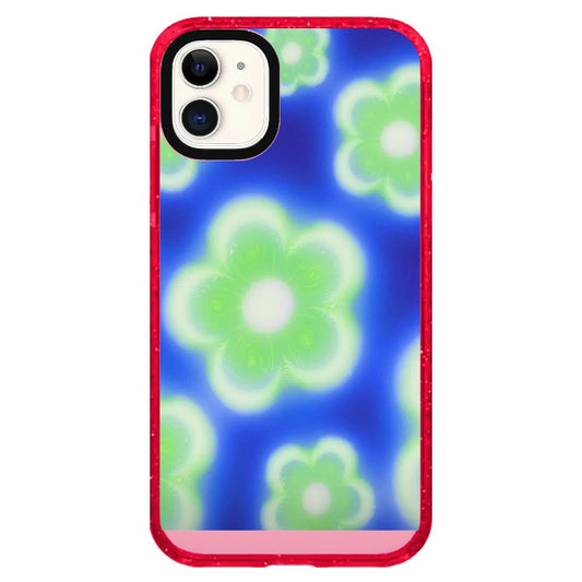 Blue and Green Illusive Flowers Phone Case_iPhone Clear Impact Case Limited  [1459718]