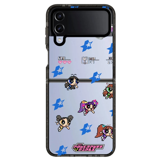 New Jeans and Power Puff Girl Pixel Game Style Phone Case_Samsung Z Flip [1351078]