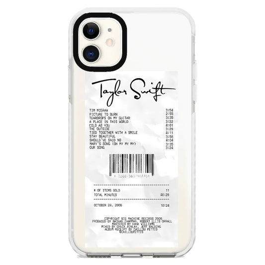 T.S Debut Receipt Phone Case_iPhone Clear Impact Case [1505136]